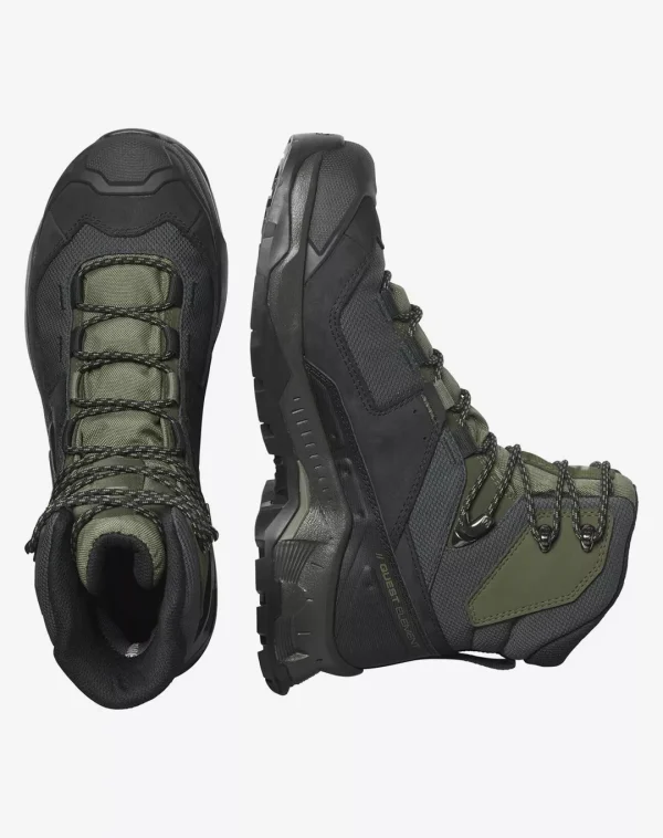 נעלי Quest Element Gtx – Salomon-L414571 – black-deep-lichen-green-olive-night – 7