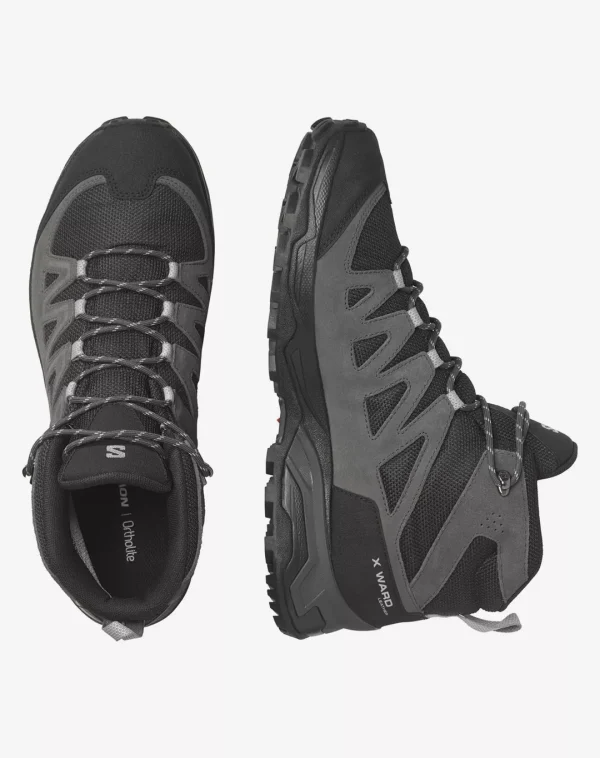 נעלי X Ward Leather Mid – Salomon-L471817 – phantom-black-magnet – 5