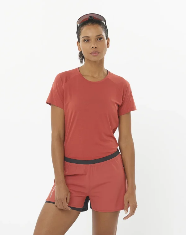 חולצת נשים Cross Run – SALOMON-LC2265900 – tandoori-spice – 2