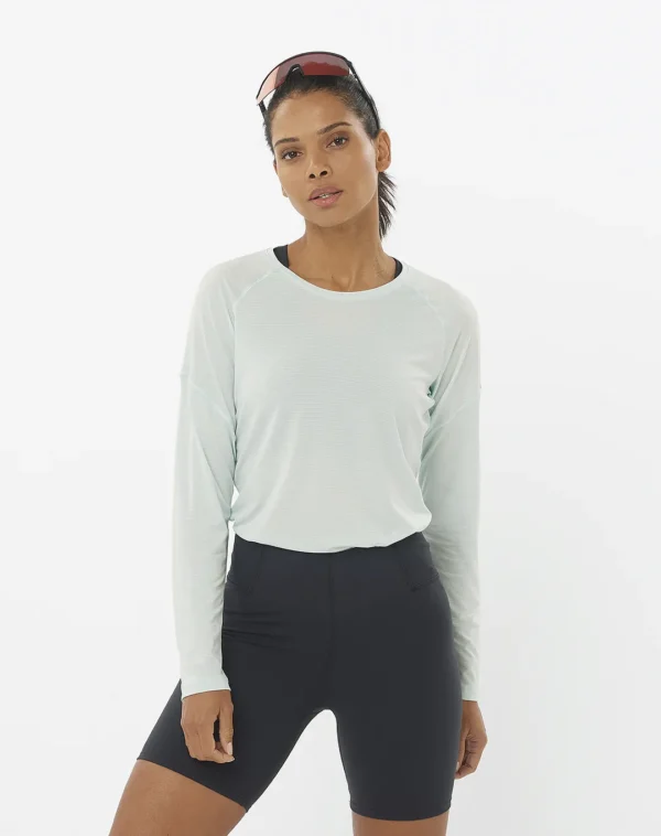 חולצת נשים Cross Run Tee LS – SALOMON-LC2270600 – misty-blue – 1