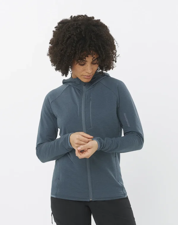 עליונית נשים Essential Ltwarm Fz – SALOMON-LC2278200 – midnight-navy – 1