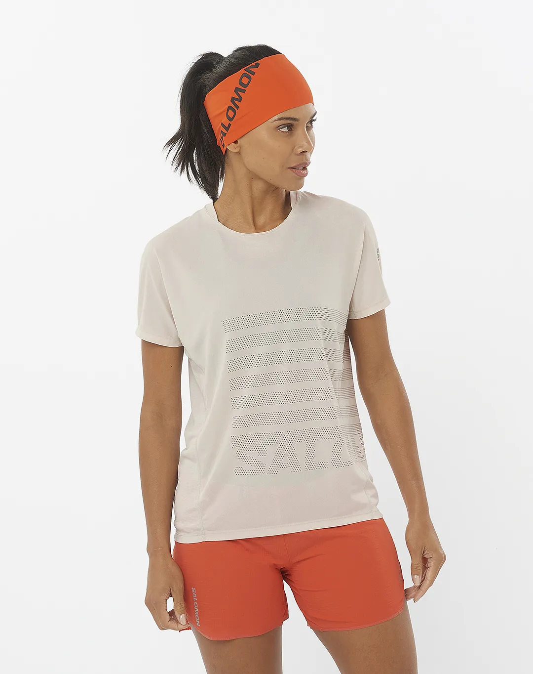 חולצת נשים Sense Aero Tee Gfx – SALOMON-LC2279800 – rainy-day-midnight – 1