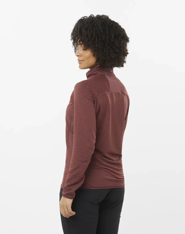 עליונית נשים Essential Ltwarm Hz – SALOMON-LC2280900 – rum-raisin – 2