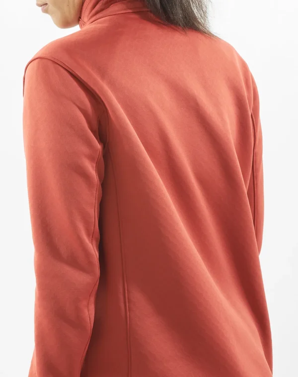 עליונית נשים פליז Sntial Midfleece Fz – SALOMON-LC2294300 – tandoori-spice – 5