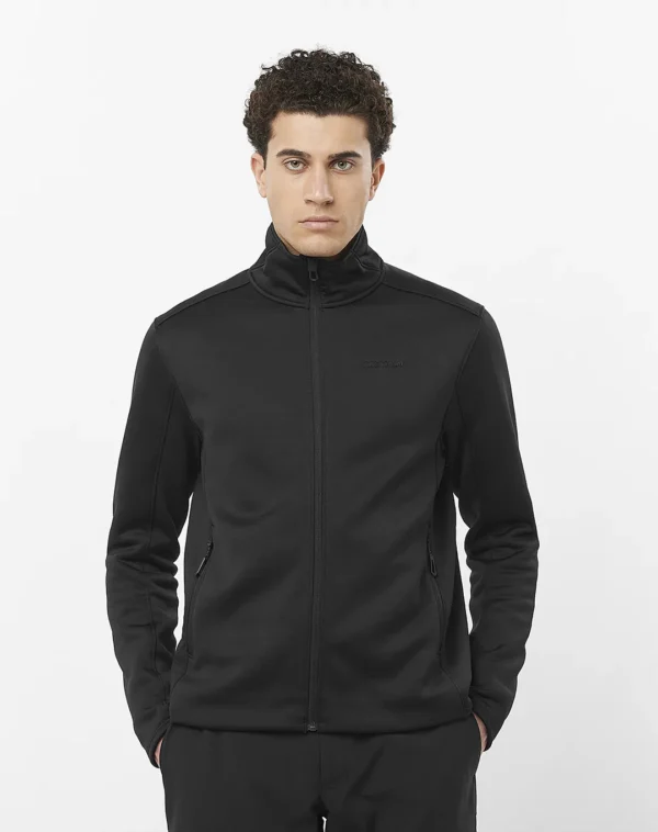 עליונית פליז Sntial Midfleece Fz – SALOMON-LC2300800 – deep-black – 1
