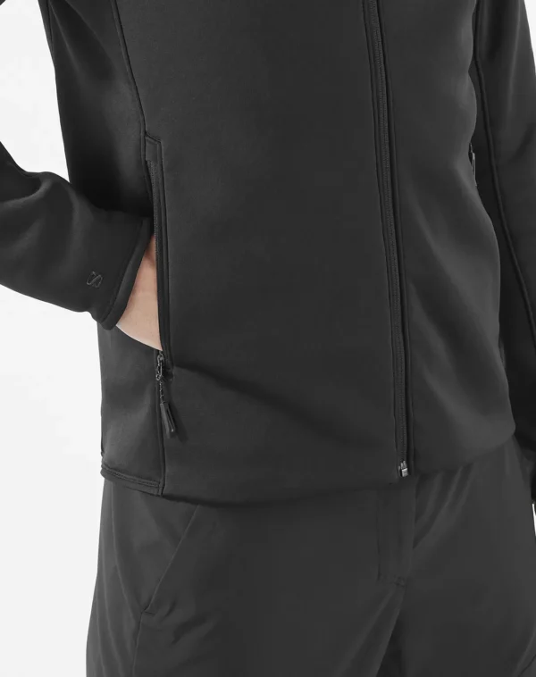 עליונית פליז Sntial Midfleece Fz – SALOMON-LC2300800 – deep-black – 3