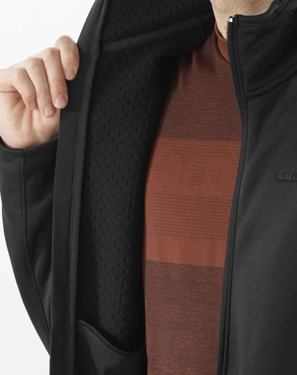 עליונית פליז Sntial Midfleece Fz – SALOMON-LC2300800 – deep-black – 4
