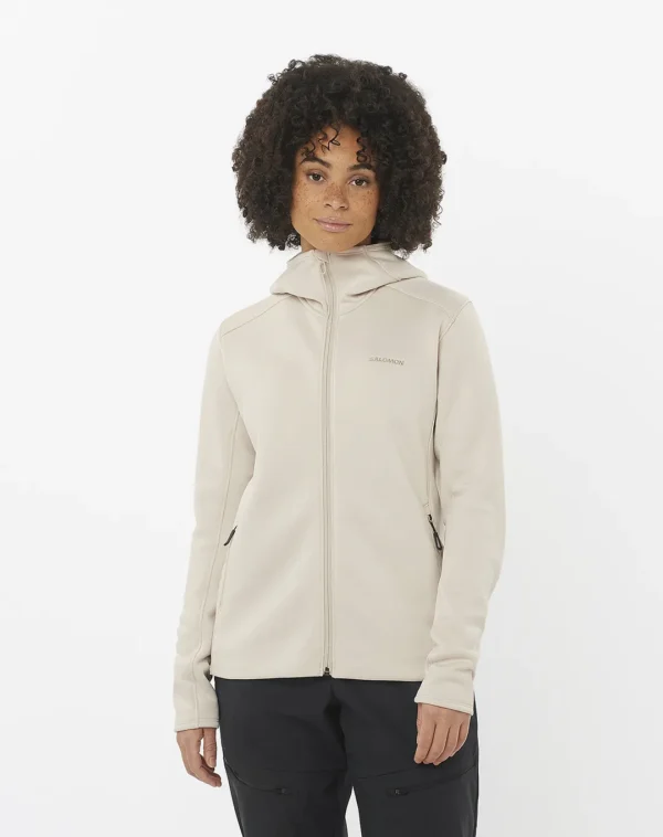 עליונית נשים פליז Sntial Midfleece Fz – SALOMON-LC2326600 – rainy-day – 1