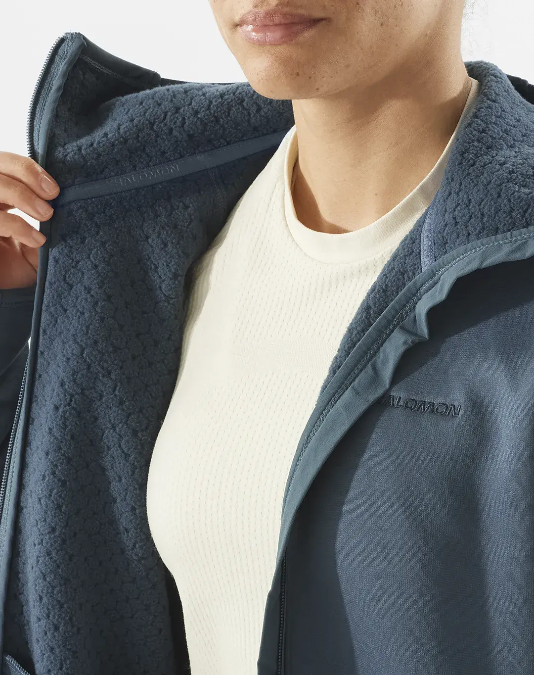 עליונית נשים פליז Sntial Midfleece Fz – SALOMON-LC2326700 – midnght-navy – 4
