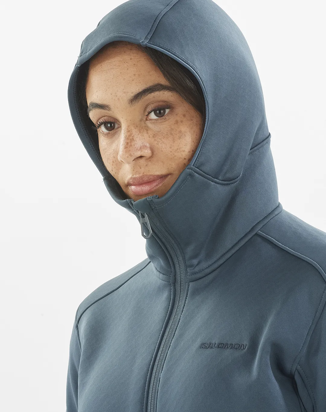 עליונית נשים פליז Sntial Midfleece Fz – SALOMON-LC2326700 – midnght-navy – 6