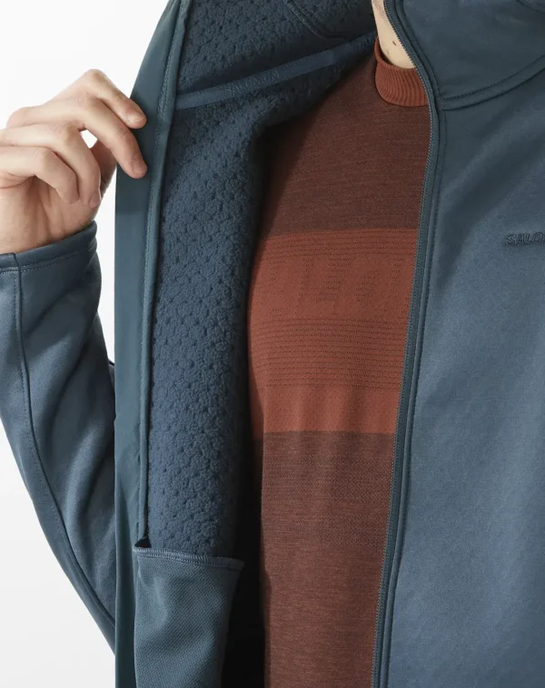 עליונית פליז Sntial Midfleece Fz – SALOMON-LC2329000 – midnght-navy – 6