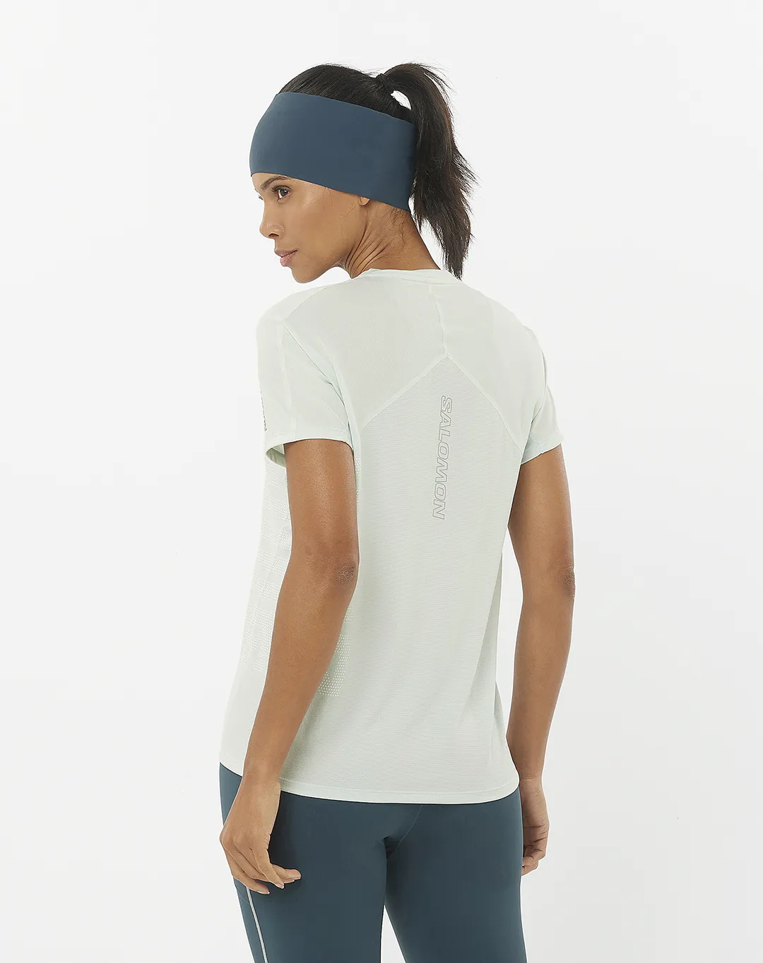 חולצת נשים Sense Aero Ss Tee Gfx – SALOMON-LC2337600 – misty-blue-white – 3