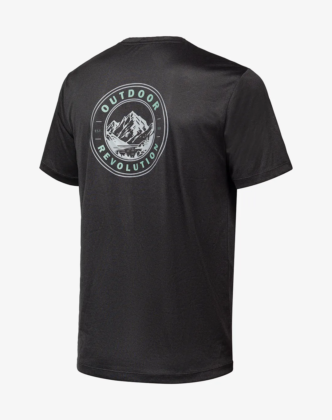 חולצת Quick Dry עם הדפס – OUTDOOR-42105 – אפור-כהה – 1