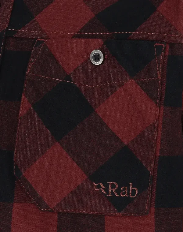 חולצה מכופתרת Boundary – Rab-QBS-05-OXB – oxblood-red – 2