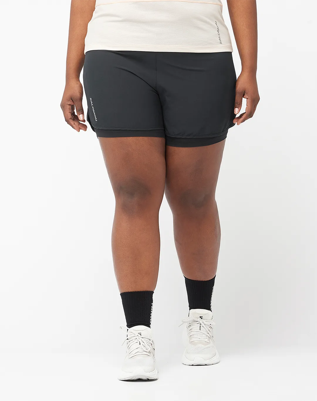 מכנסי נשים קצרים Cross 2in1 – SALOMON-LC1892100 – שחור – 1