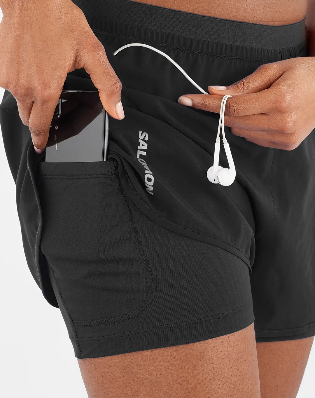 מכנסי נשים קצרים Cross 2in1 – SALOMON-LC1892100 – שחור – 5