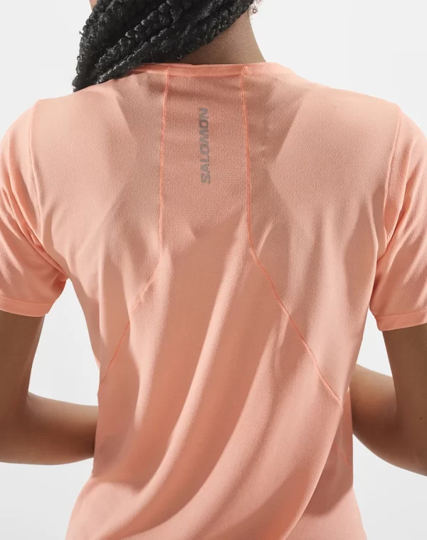 חולצת נשים Sense Aero SS – Salomon-LC215340 – peach-amber – 2