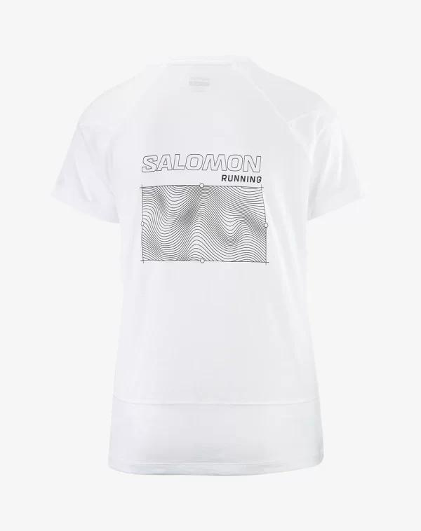 חולצת נשים Cross Run SS Tee GFX – Salomon-LC220030 – white – 3